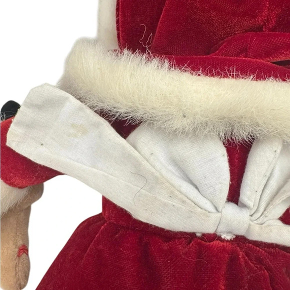 Walt Disney World Minnie Mouse Mrs. Clause Plush Gingerbread Christmas Toy GUC - Picture 12 of 15